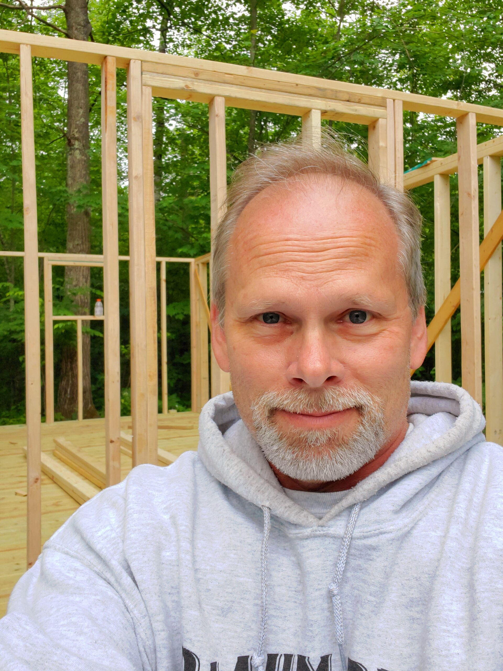 Rob Mleczko, owner of Remodeling Solutions LLC, on a framing jobsite